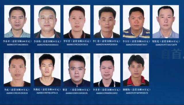 悬赏100万元的李养圣归案!海南警方:11人已全部自首!
