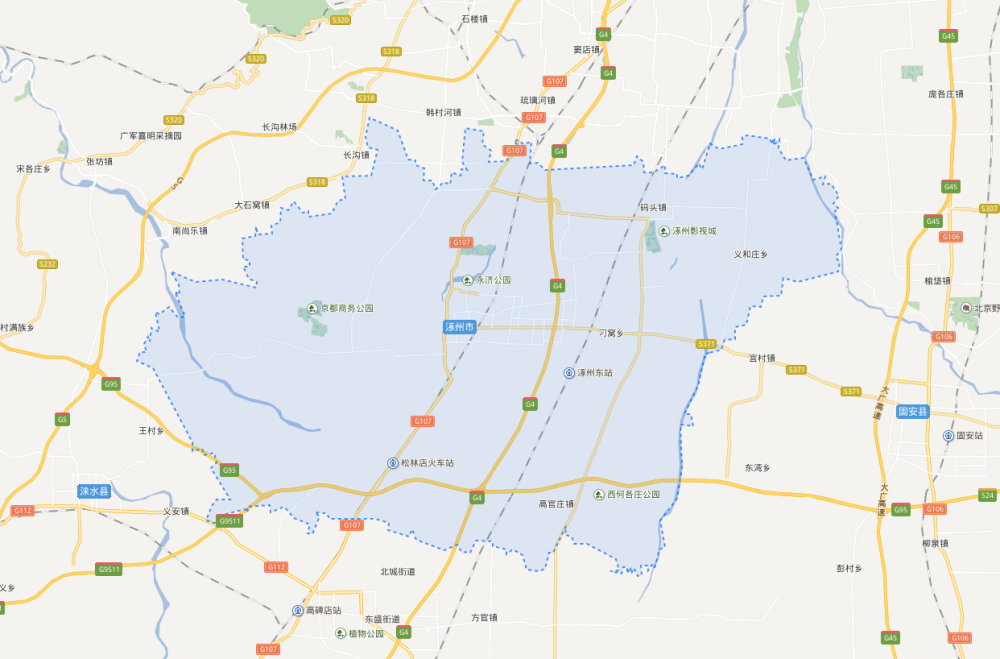 涿州市示意图涿州市地处华北平原西北部,北京西南部,京畿南大门.