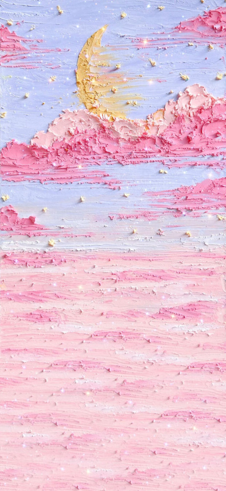 粉蓝色梦幻背景图壁纸