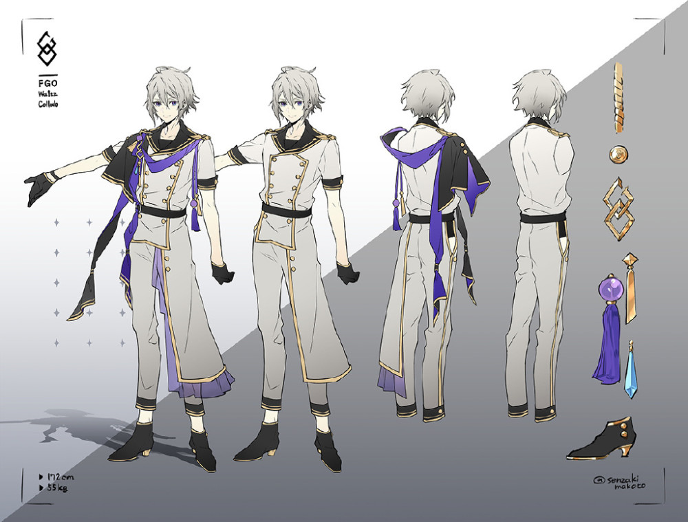 fgo日服男偶像新礼装人设图公开兰陵王和海德帅出新高度