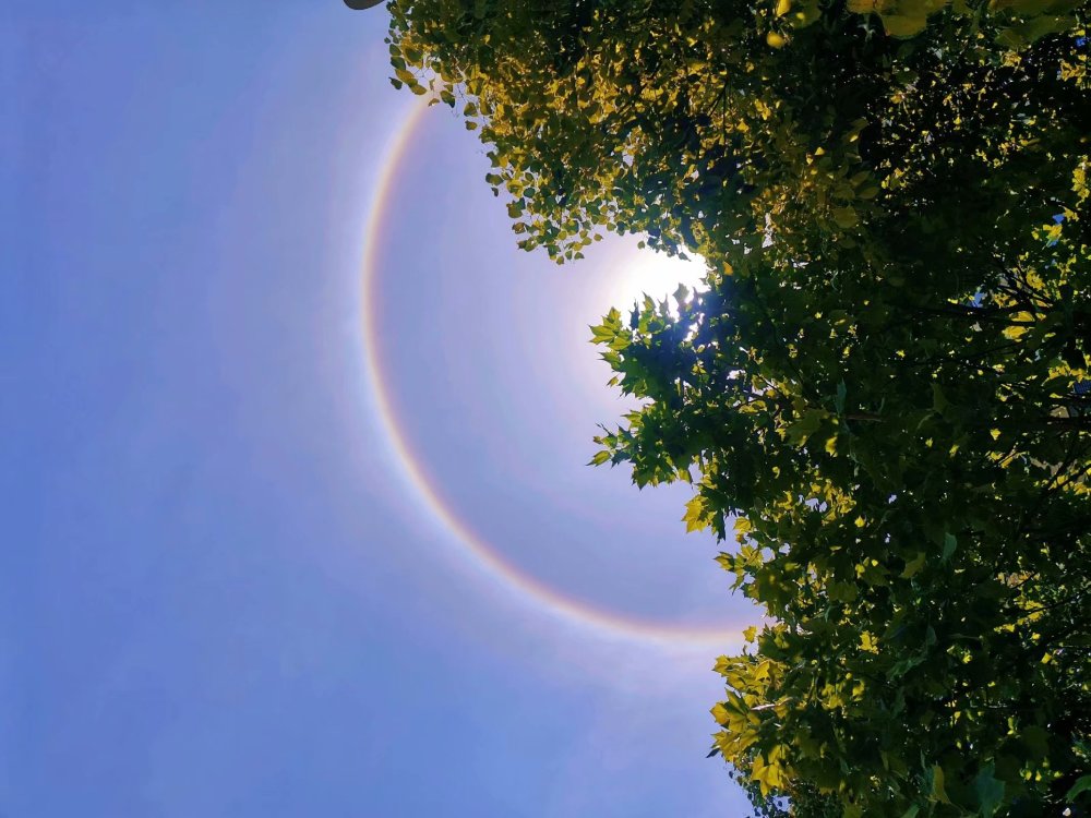 日晕现象出现风雨天气快来了吧