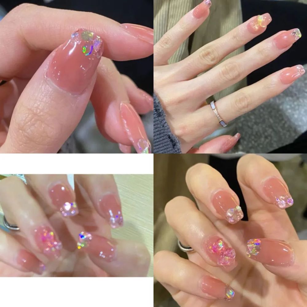 被直男夸爆的蜜桃色美甲小嗲精的一员露丝同款又仙又嫩