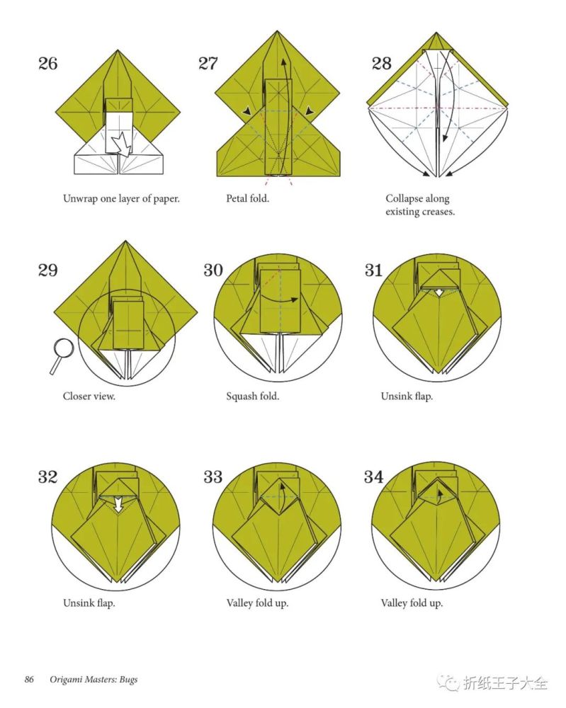 折纸图解犀甲虫