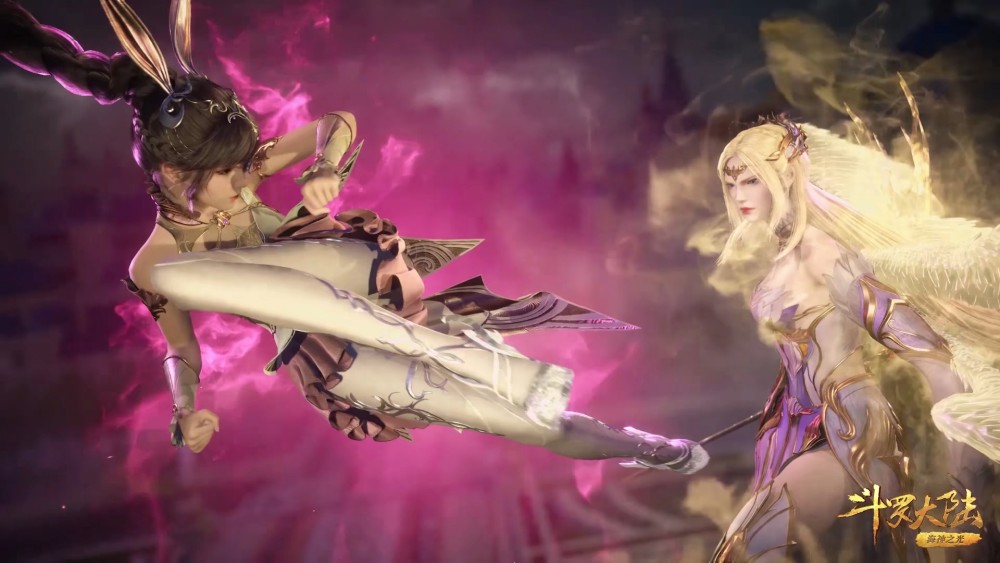 斗罗154集小舞复活暴打千仞雪两位女神同台战斗美感十足