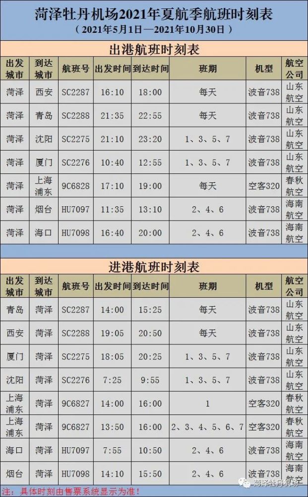 5月16日起,菏澤牡丹機場新增2個通航城市!