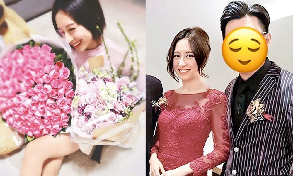 去年初龚嘉欣自爆有圈外人追求,情人节更收到两大束玫瑰花,红粉飞飞的