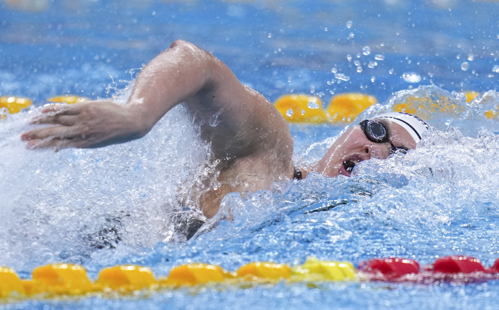 体育游泳全国冠军赛吉浙联队获女子4x100米自由泳接力冠军