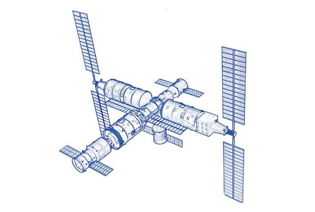 空间站 素描图片