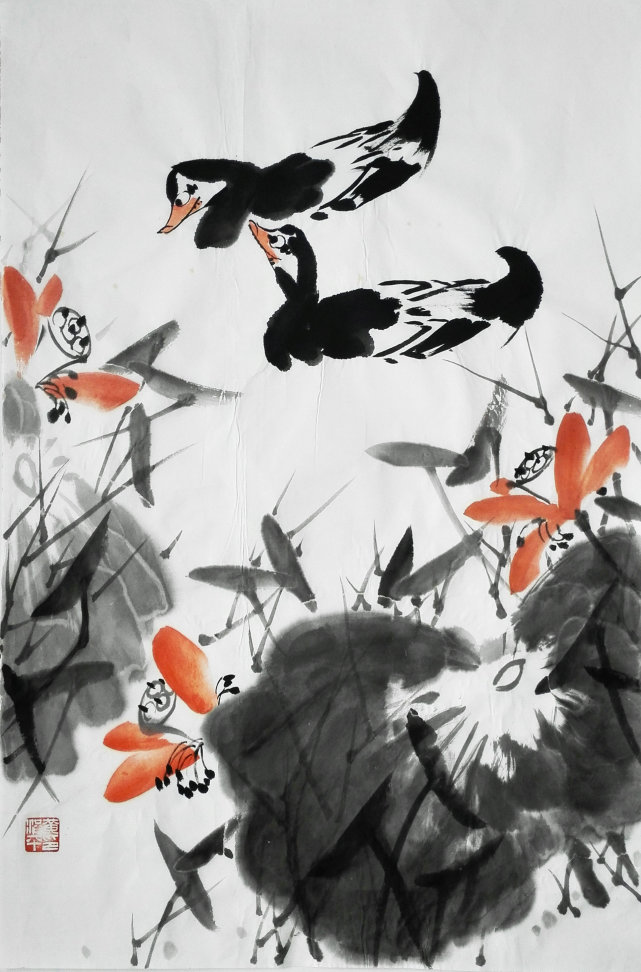 池中荷花一一黄洪平国画作品集