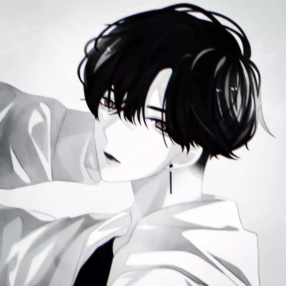 黑白漫男头|保护欲_腾讯新闻