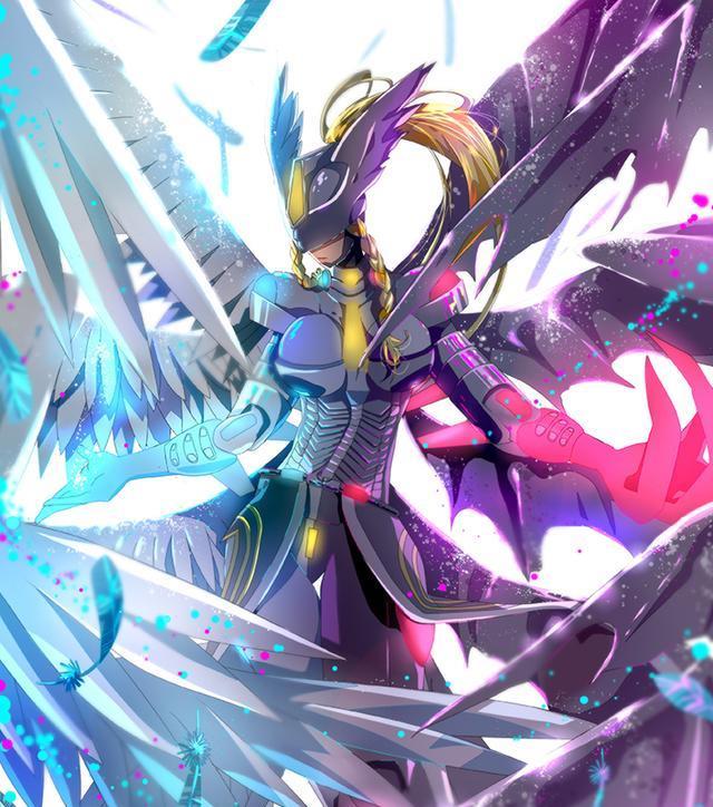 网友自绘的数码宝贝插画莫斯提斯兽美如画圣龙兽温暖如光