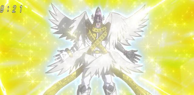 数码宝贝大冒号神圣天使兽新进化画面还是老版本更帅更香