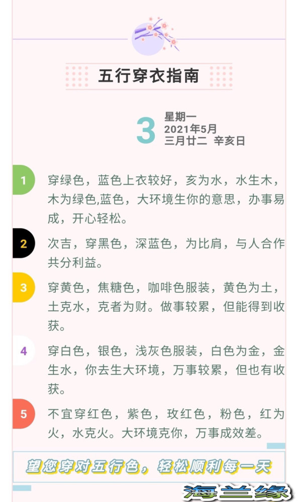 五行穿衣易经文化