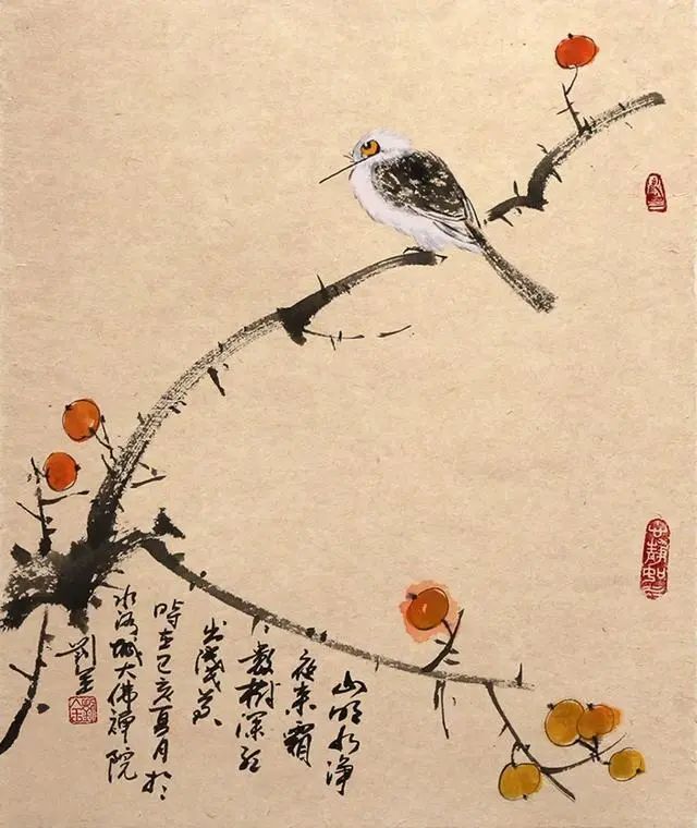 国画天地大师张大千再传弟子刘全花鸟画作品欣赏