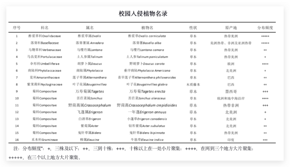 生物多样性 校园入侵植物调查与分析 腾讯新闻