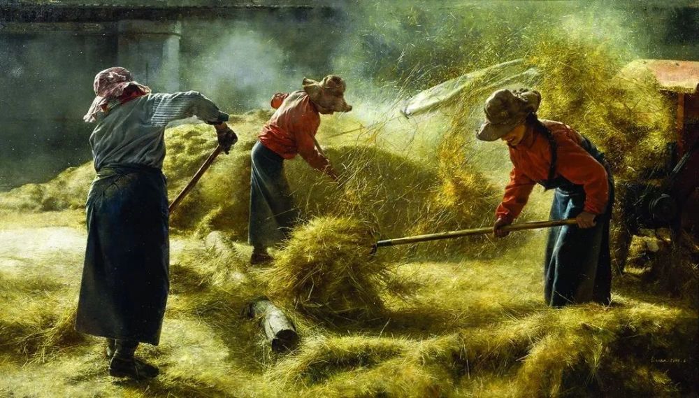 周丽萱   丰收喜悦    油画刘志平   厨艺无涯    油画阿虎   共建