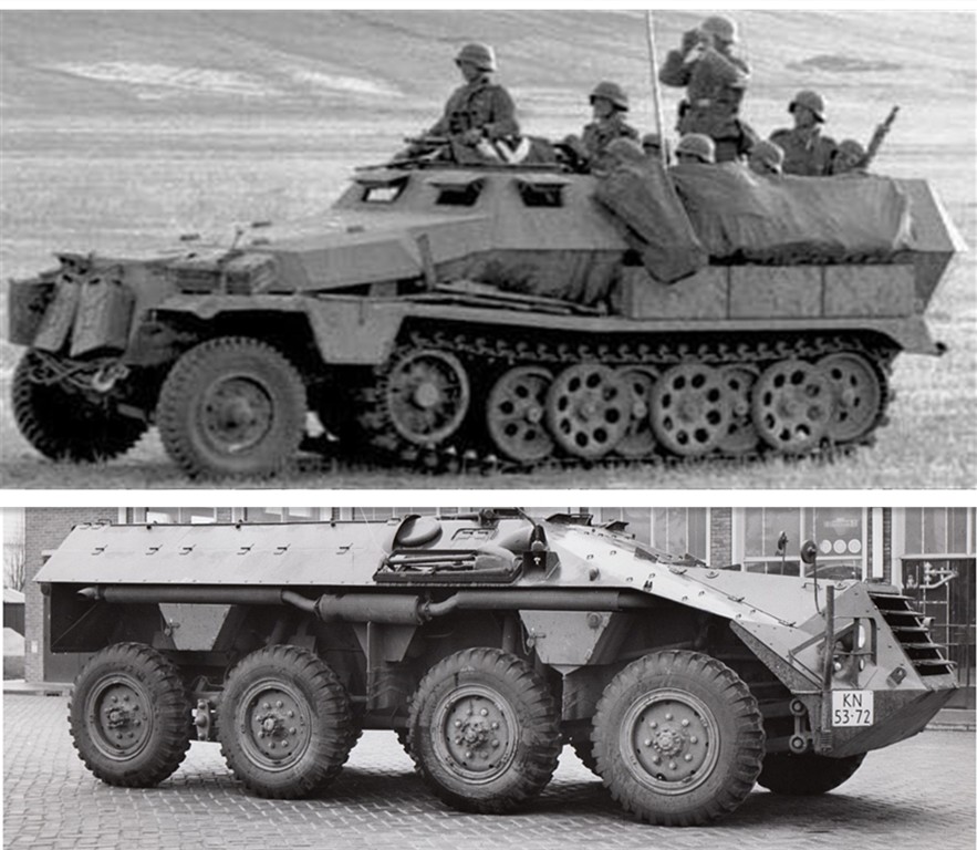 荷兰yp408装甲运兵车外形和二战德国半履带运兵车相似