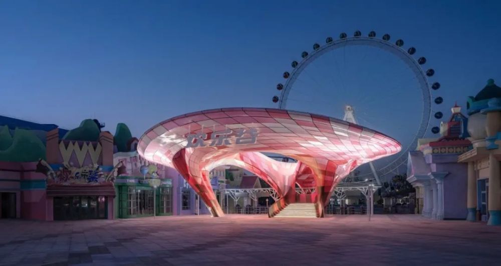 公共景观装置设计南京欢乐谷主题乐园东大门3d打印建造体案例