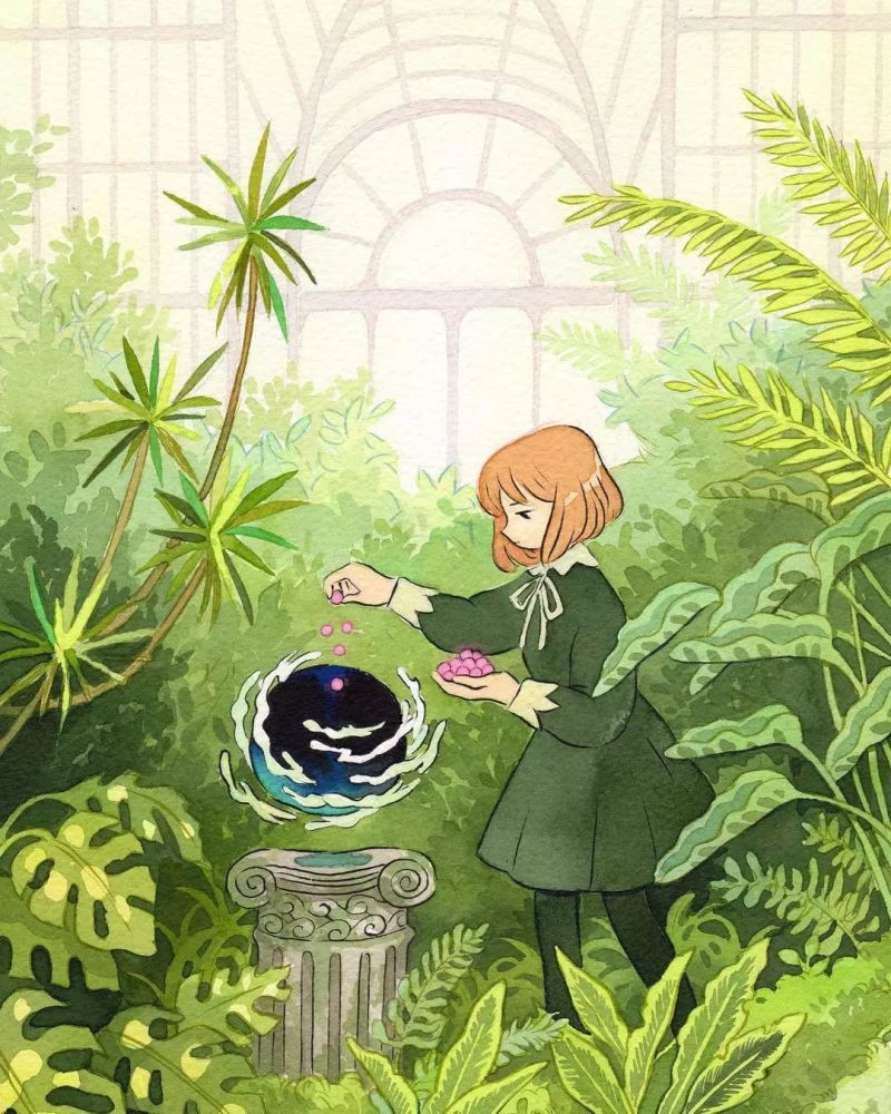 美图超美童话风插画一起走入宫崎骏梦境