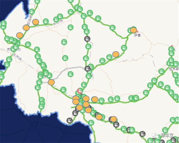 3,哈同高速:309省道出入口-达光公路出入口,预计缓行时长4h,缓行时段