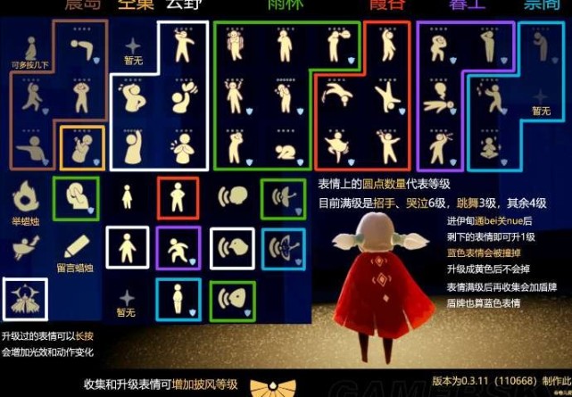 升级过的表情可以长按会增加光效和动作变化.