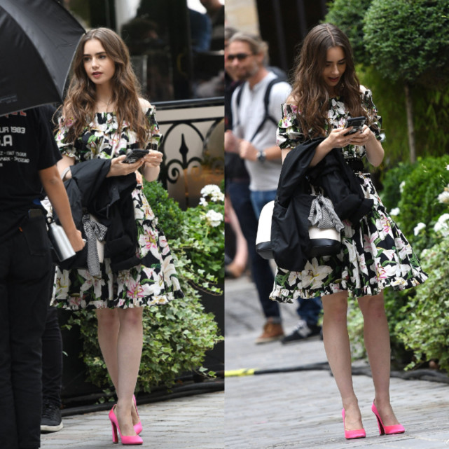 艾米丽在巴黎2路透曝光莉莉柯林斯连换多套造型又美又飒