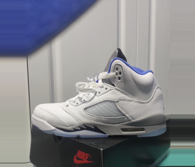 颜值不错小清新 适合夏天上脚的鞋-"aj5白蓝"