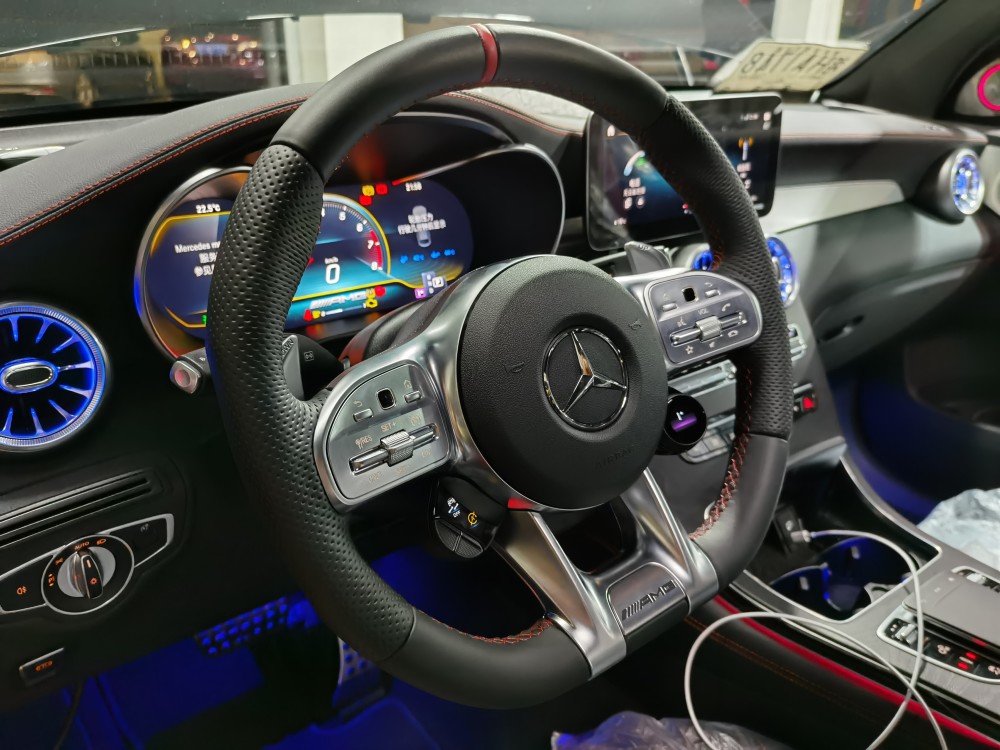 amggt50方向盘改oled旋钮开关案例