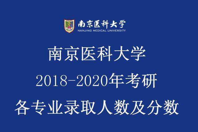 南京醫科大學20182020年碩士研究生招生各專業錄取人數及分數