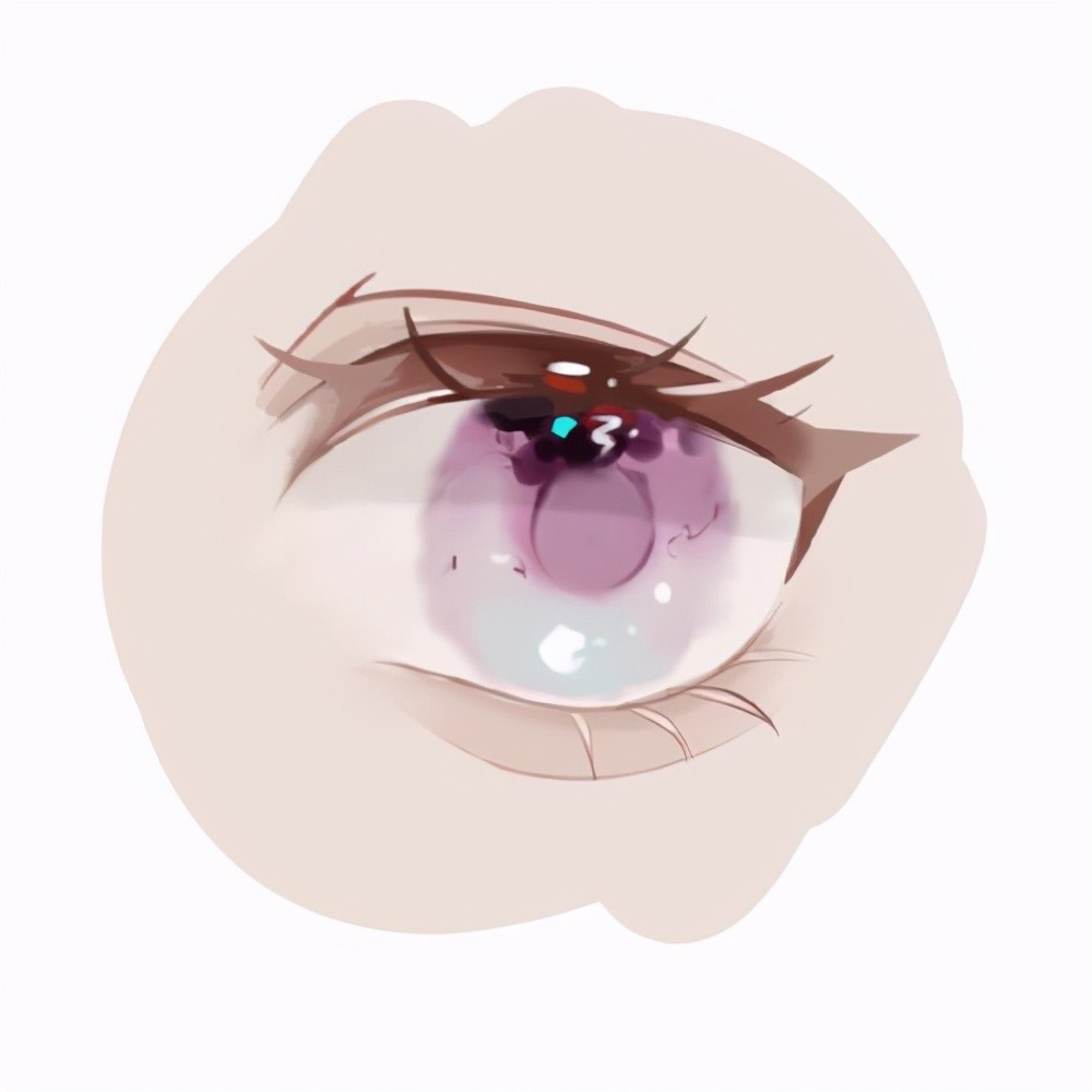 动漫插画眼中斑斓的光