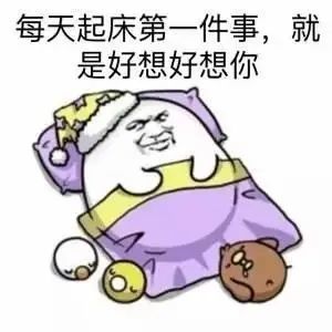 表情包:早上起床的第一件事就是好想好想你