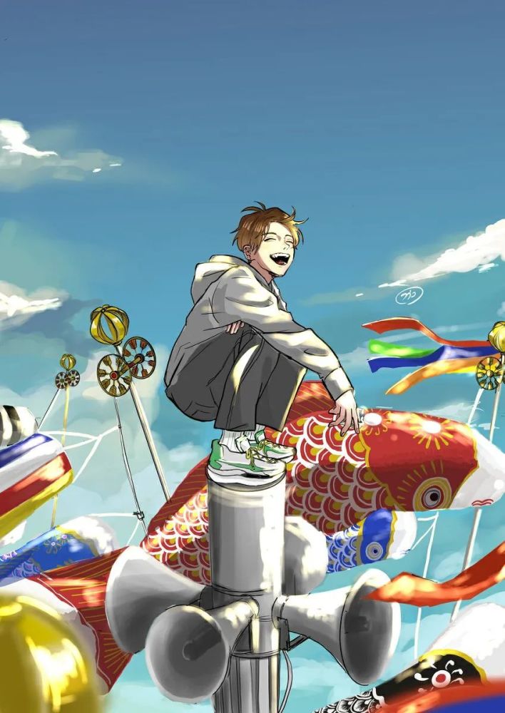 p站美图推荐——鲤鱼旗特辑_腾讯新闻