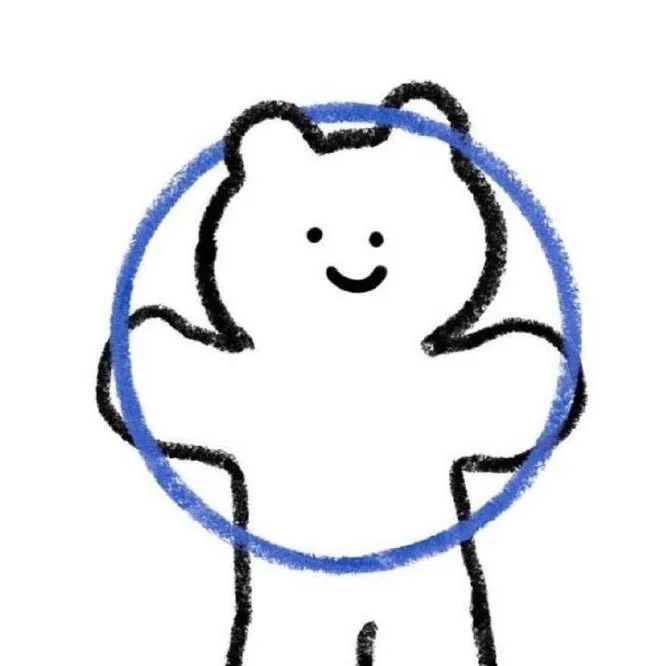 简约卡通微信头像时间会把最好的人留在身边