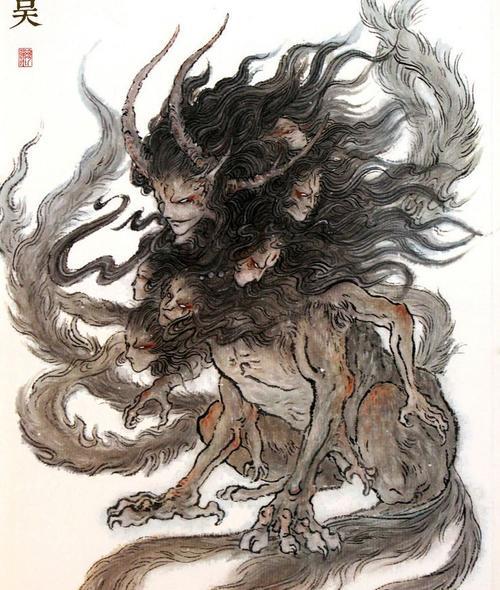 天吴,是一种人面虎身的神兽.