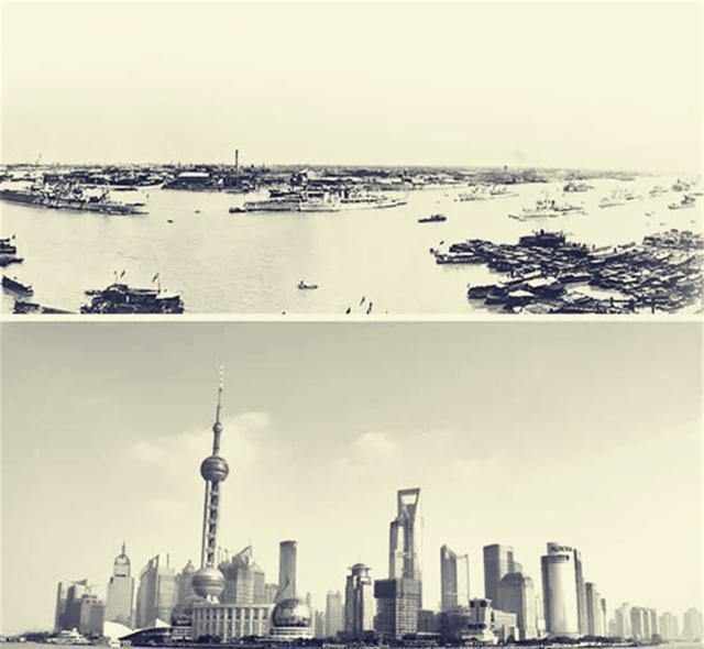 上海外滩百年对比图