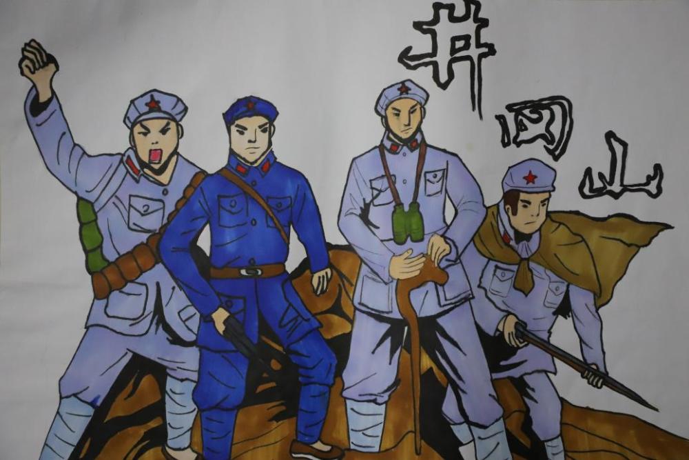 学生手绘"井冈山"海报王客客深知,自己作为基层党员和班主任,要做学生