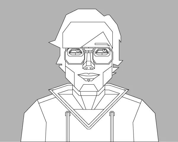 ai几何风格自画像