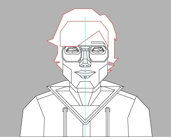 ai几何风格自画像