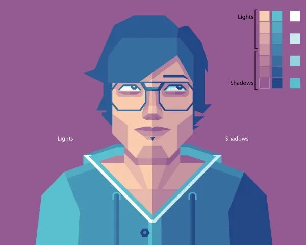 ai几何风格自画像