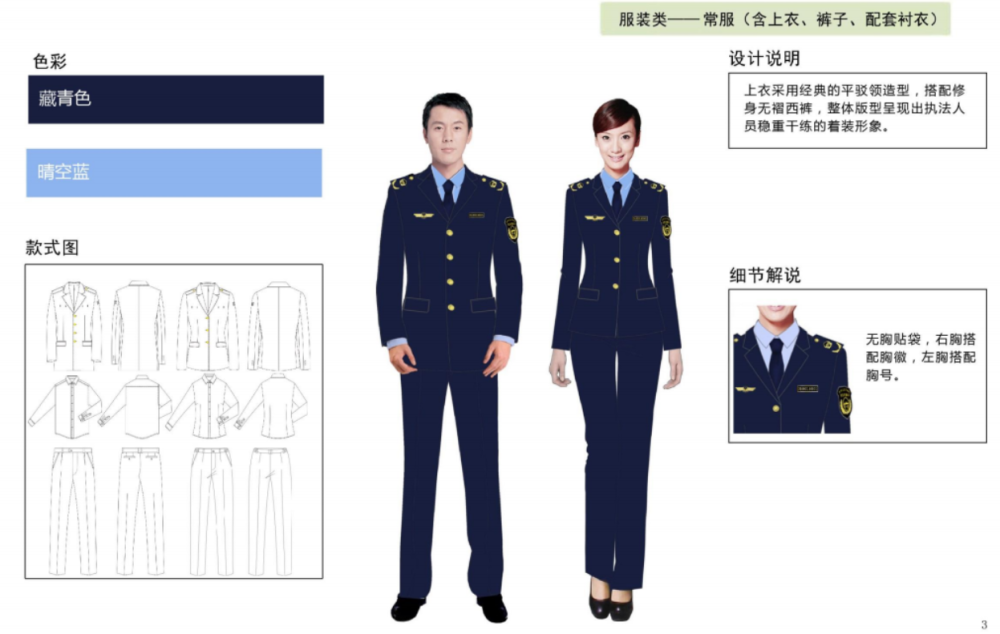 公务员六大单位统一制服,三套免费穿不重样,简练又帅气
