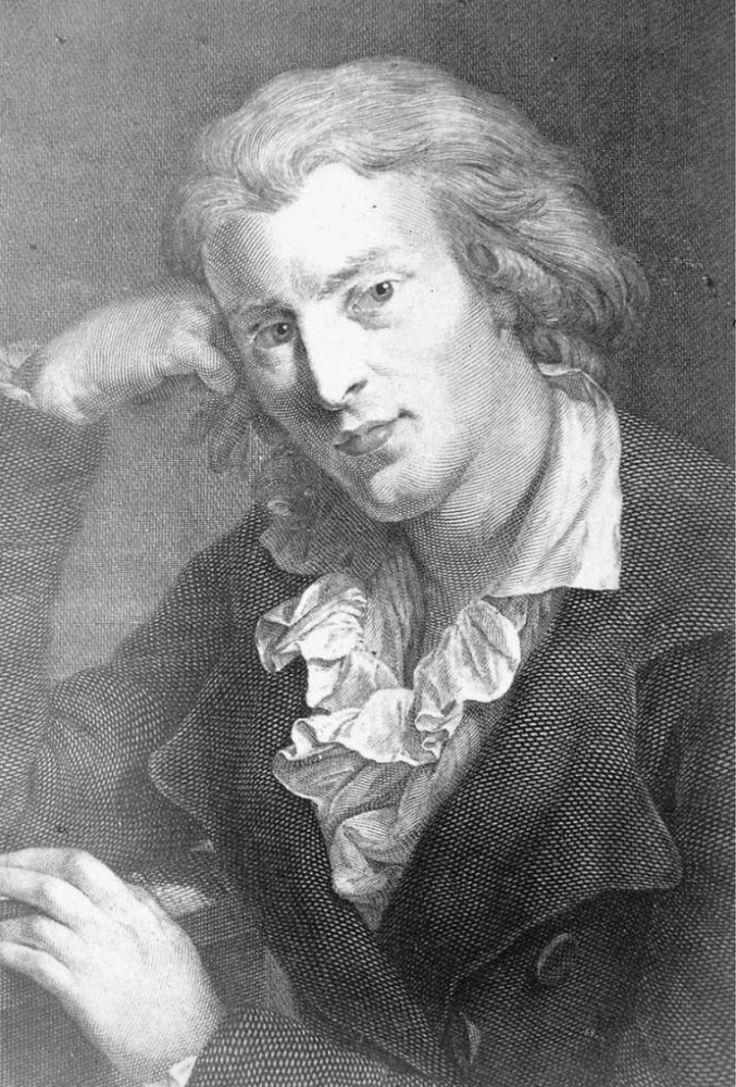 歌德死后,按照他的遗言,被安葬在席勒的遗体旁.