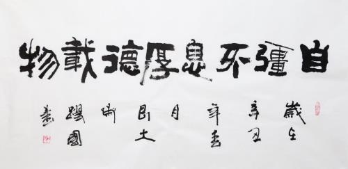 著名书法家朱跃国变隶书法作品浅析