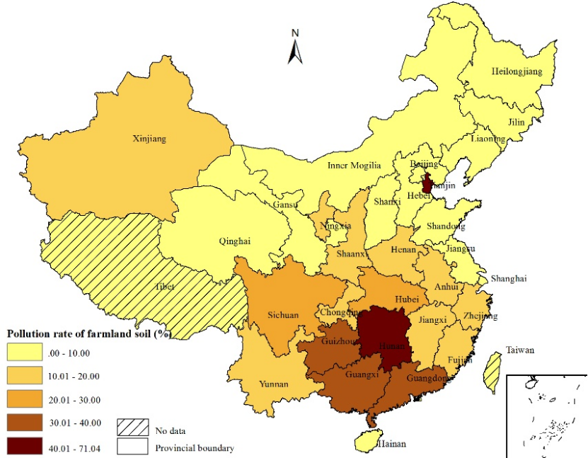中国耕地分布(2014)美国多诺拉镇烟雾事件(1948年),伦敦烟雾事件(1952