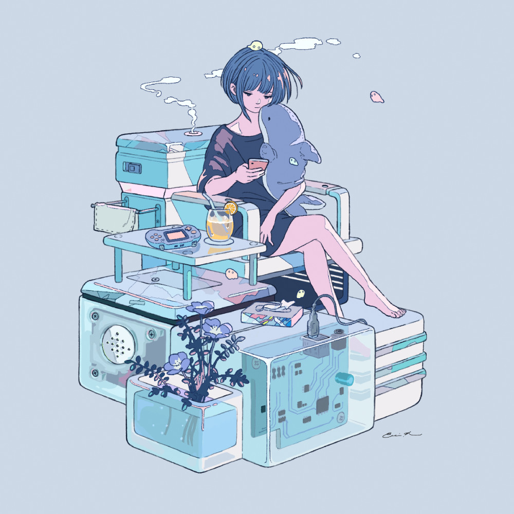 一组来自画师北村英理的插画作品.