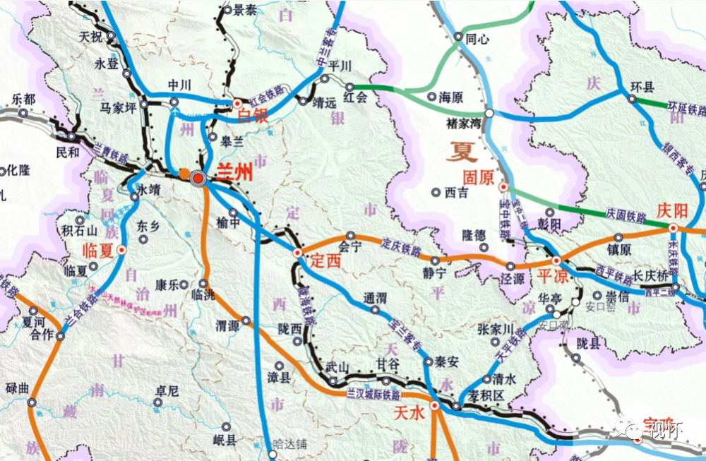 中兰客专,兰张高铁三四线中川机场至武威段,兰合铁路,酒额铁路酒泉至