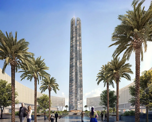 非洲第一高楼建在沙漠高386米共80层由中国承建