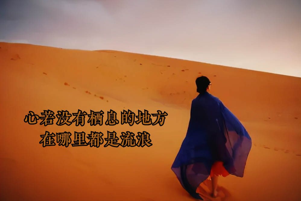 三毛曾说:"心若没有栖息的地方,到哪里都是流浪.
