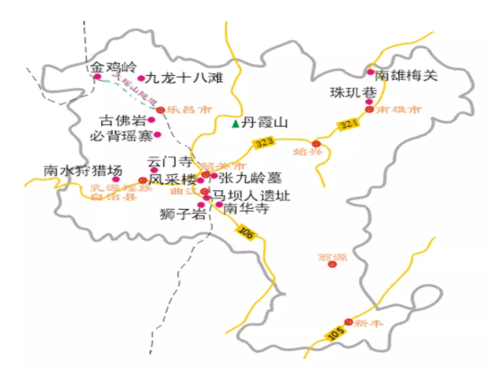 韶關站搭乘旅遊專線車丹霞山客運站從韶關站下車出站後,有直達丹霞山