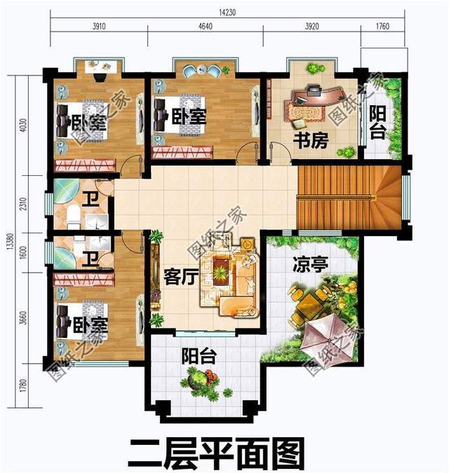 150平大户型二层自建房设计图占地足够了选其中一款去建房吧