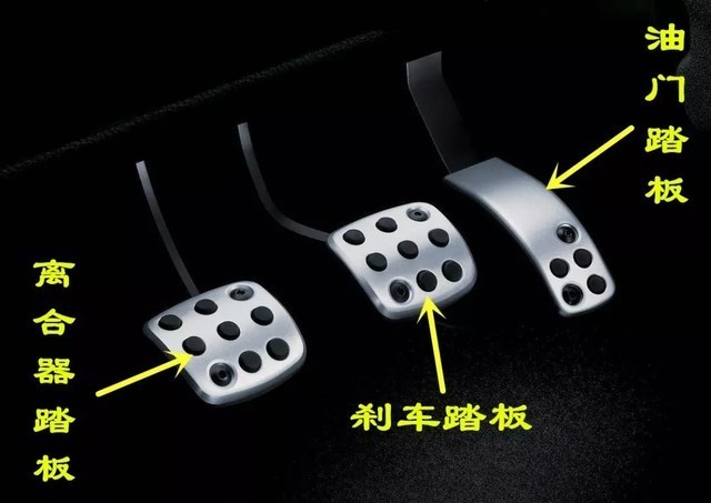 如上图,右边油门左边刹车,很多驾校教授的正确驾驶习惯是以右脚跟为轴
